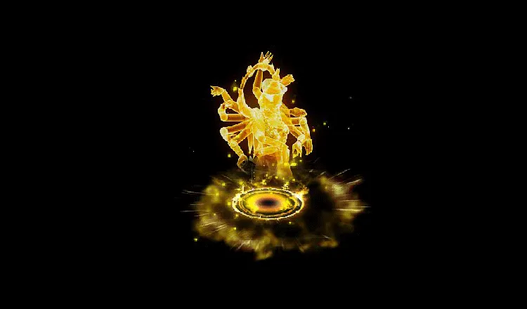 AN攻击特效素材，天竺佛指施法