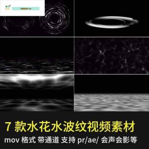 7款水花水波纹视频素材