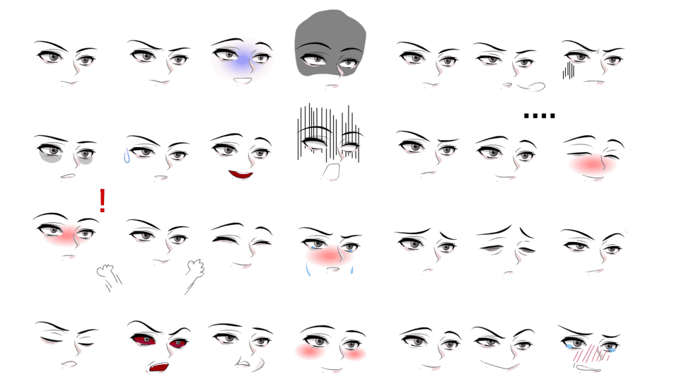 黑色眼男表情