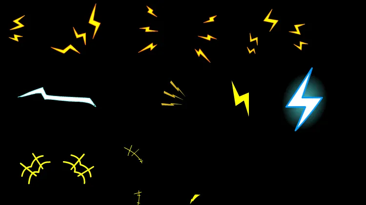 AN特效，黄色闪电合集