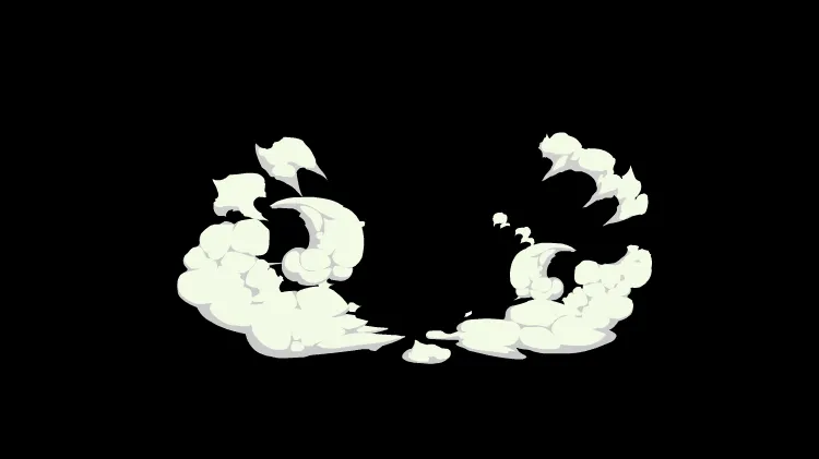 AN特效，坠地团雾