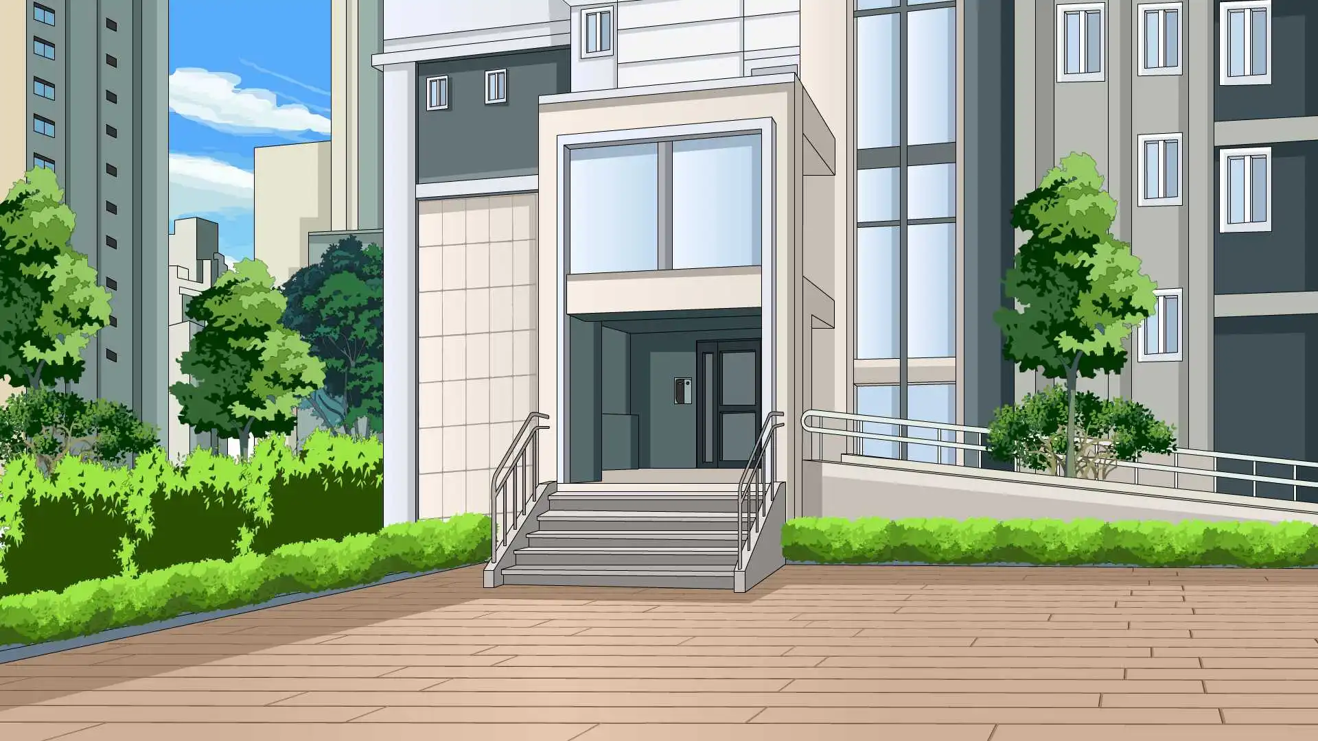 AN格式场景，小区楼底