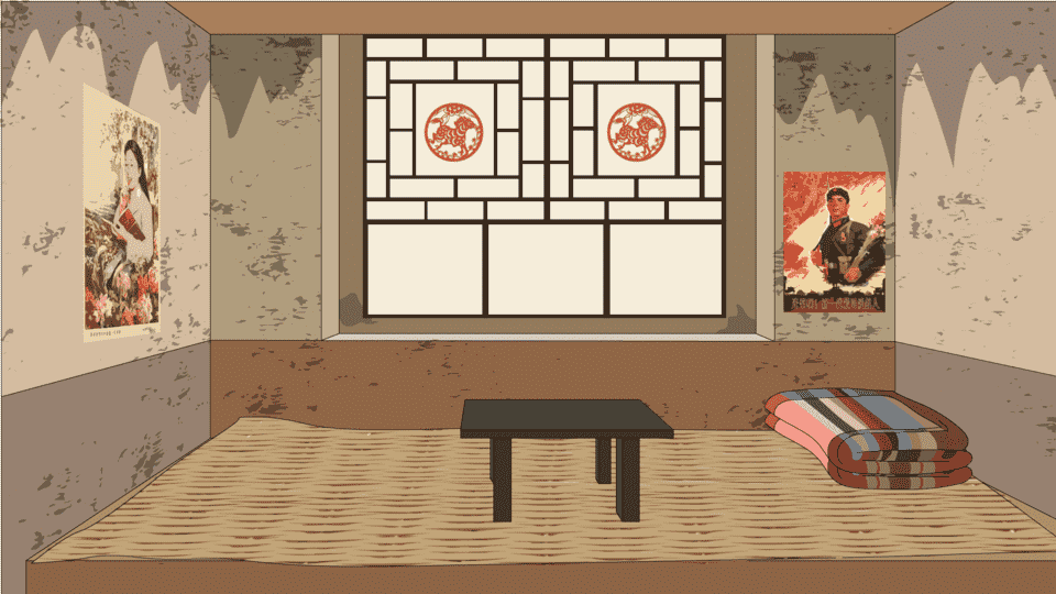 AN格式怀旧场景，床上