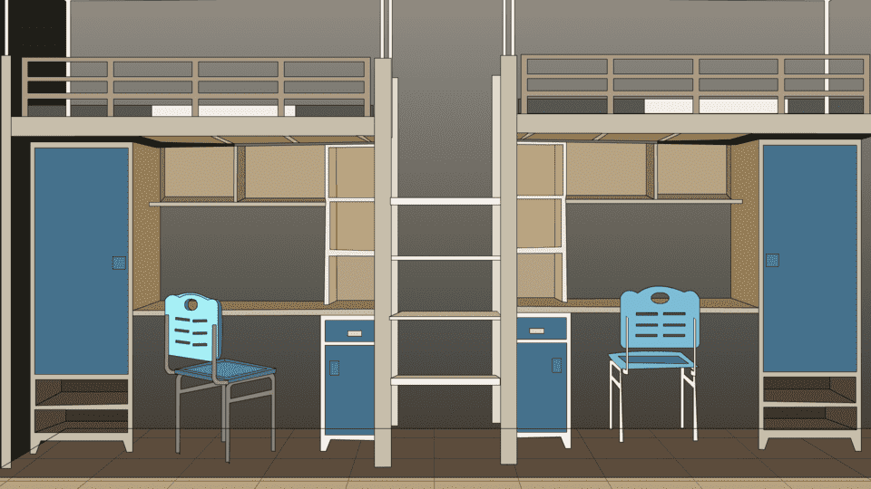 AN格式场景，宿舍