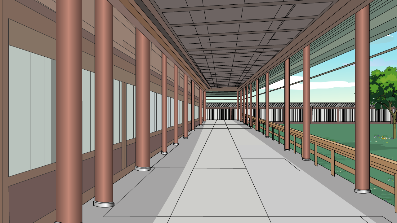 AN格式场景，过道