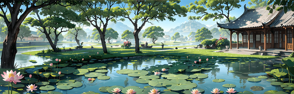 高清场景图片，园林庭院