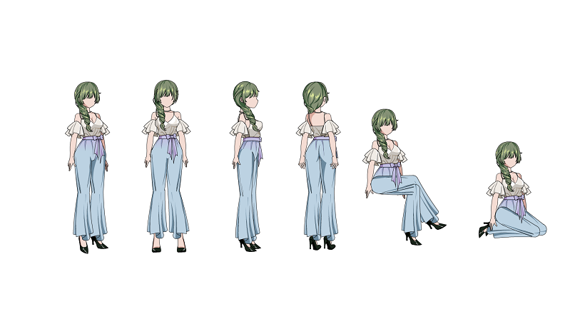 AN都市人物带万能动作 多视角女人物325