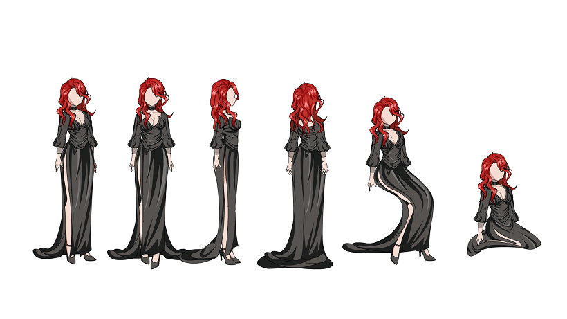 AN都市人物带万能动作 多视角女人物332