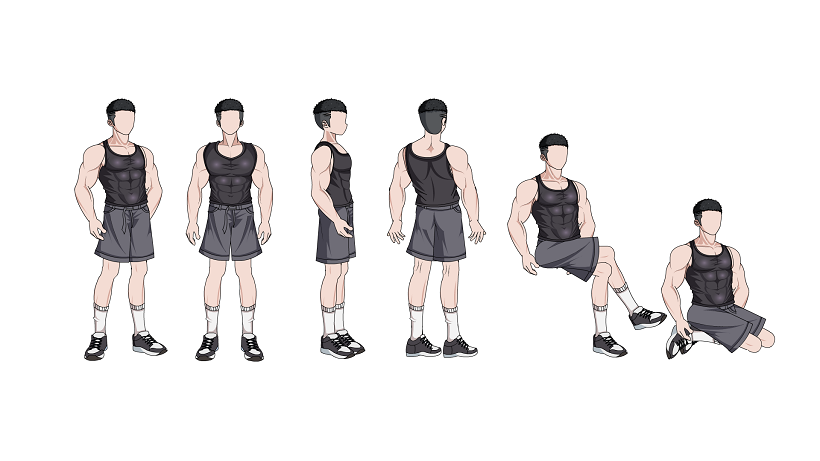 AN都市人物带万能动作 多视角男人物323