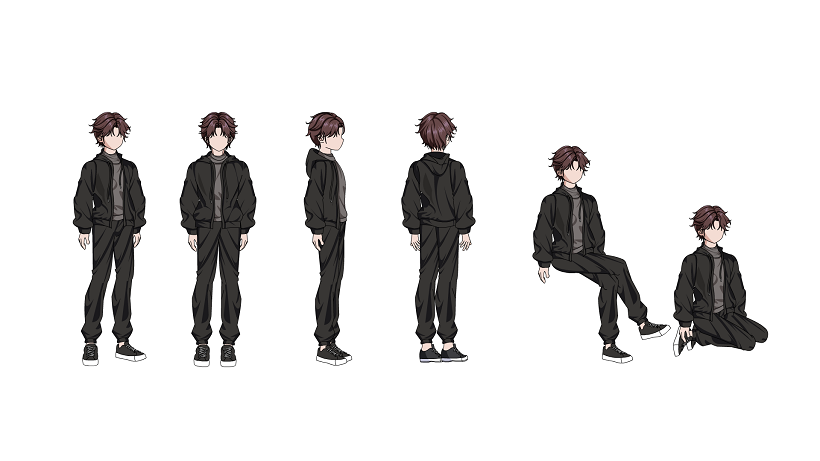 AN都市人物带万能动作 多视角男人物324