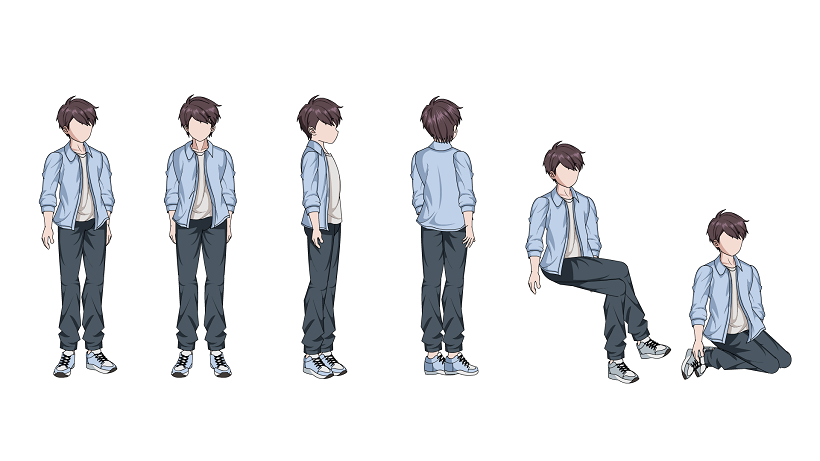 AN都市人物带万能动作 多视角男人物334