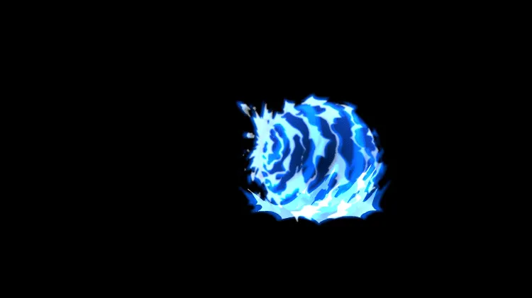 AN蓝色特效素材，蓝色咆哮