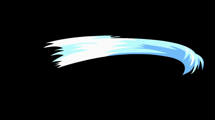 AN蓝色特效素材，蓝色回旋攻击