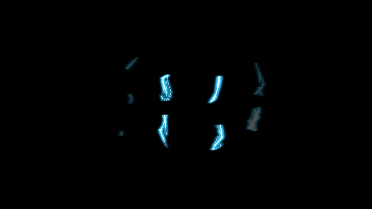 AN蓝色特效素材，颤动