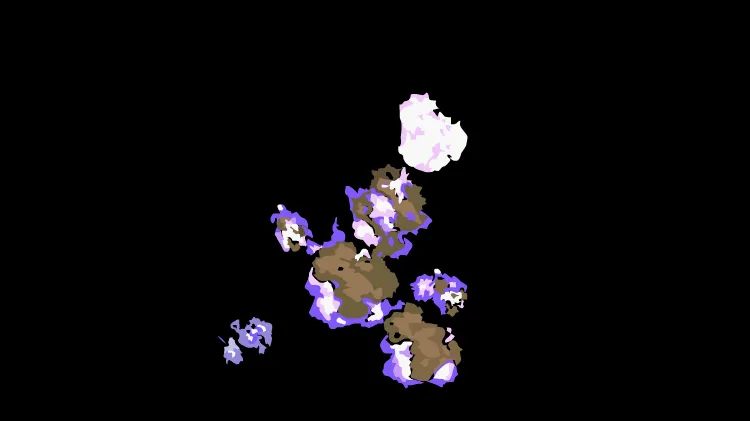 AN蓄力攻击特效，紫色火焰