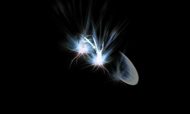 AN蓄力攻击特效，弹跳斩水色