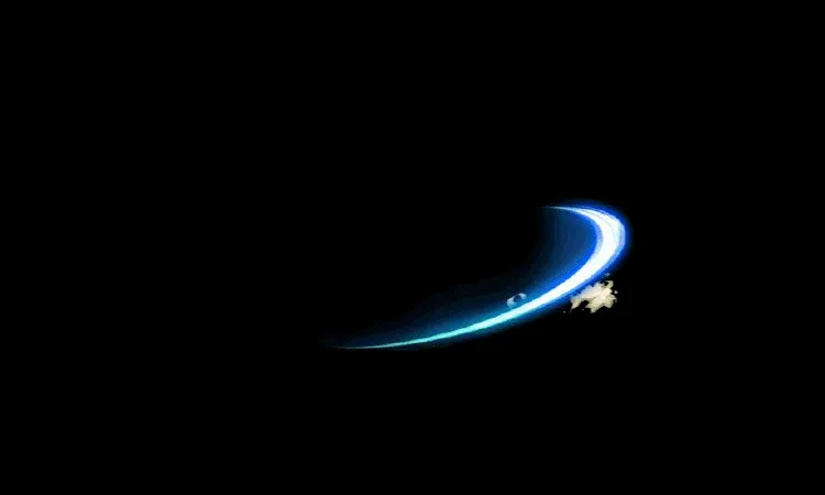 AN蓄力攻击特效，蓝色刀光