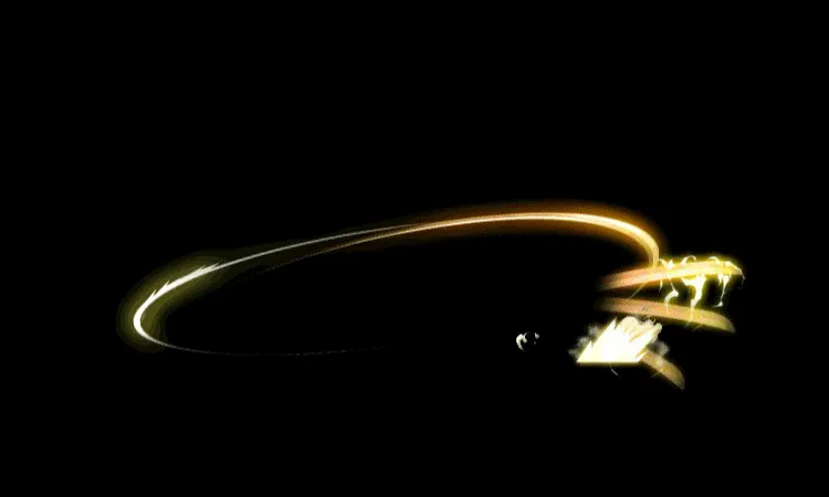 AN蓄力攻击特效，金色回旋斩