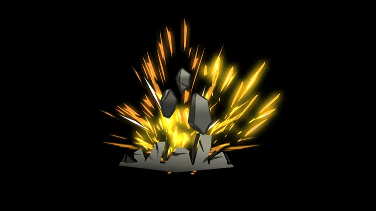 AN地裂特效，大地破碎拱起