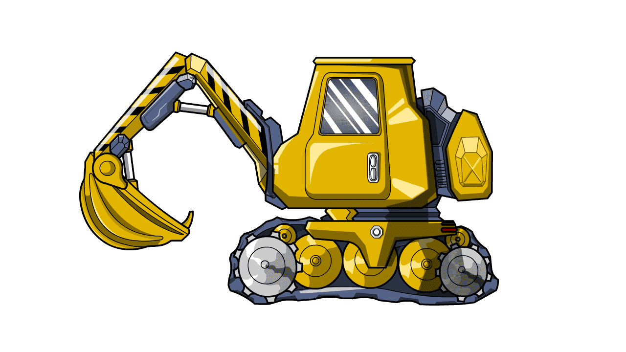 AN格式都市道具，挖掘机