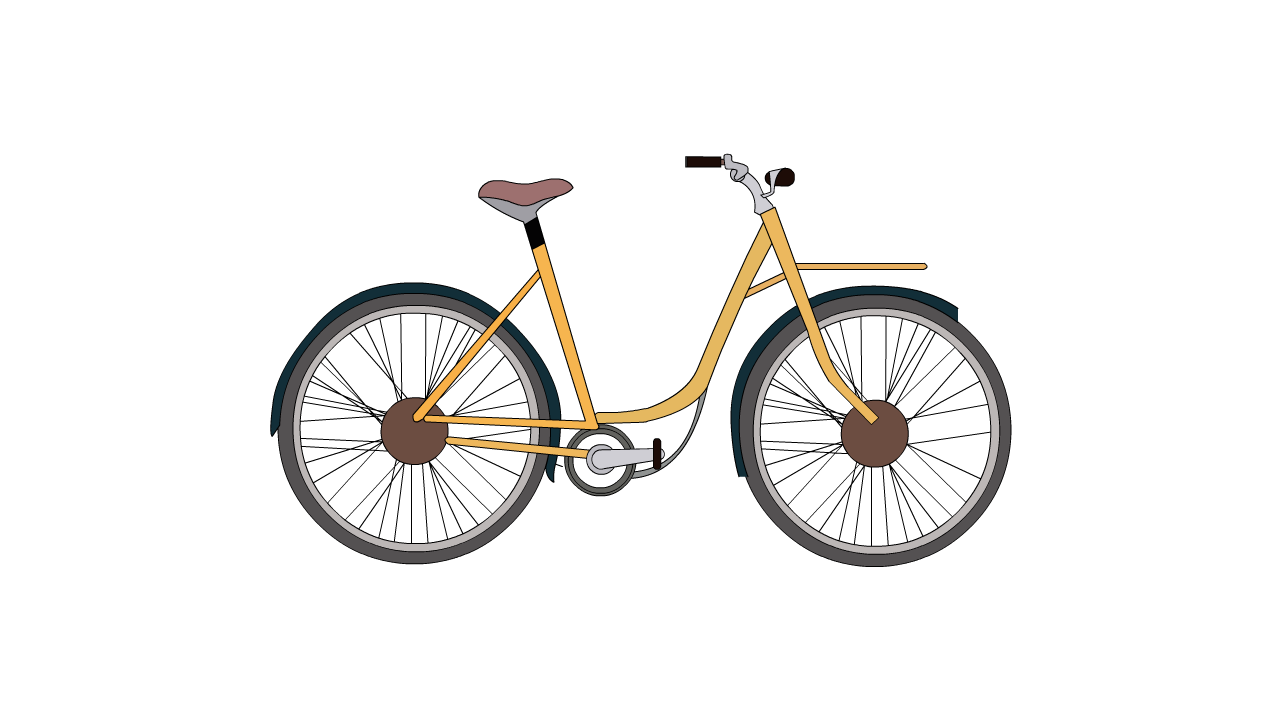 AN格式8090怀旧道具，自行车