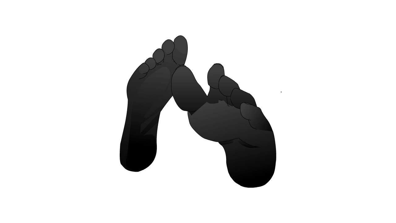 AN格式手型，黑丝脚