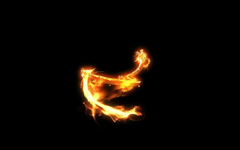 AN龙特效，金色龙特效