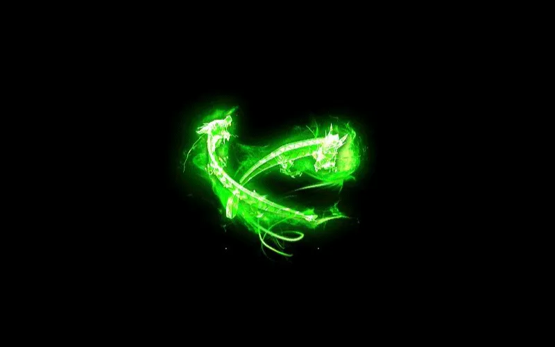 AN龙特效，绿色龙特效