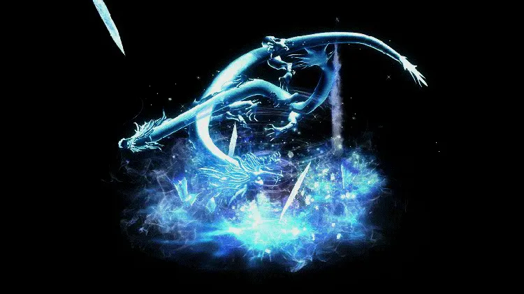 AN龙特效，冰龙乱舞