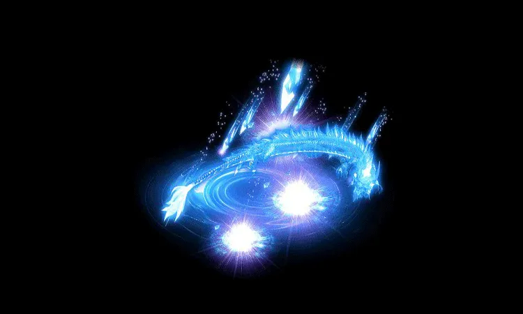 AN龙特效，冰龙雨