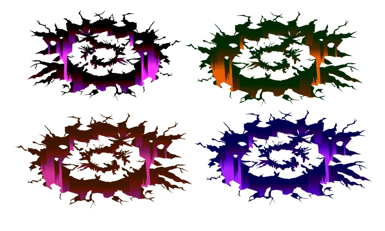 AN地裂特效，地裂四色