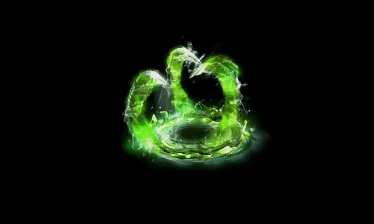 AN绿色攻击特效，爪击