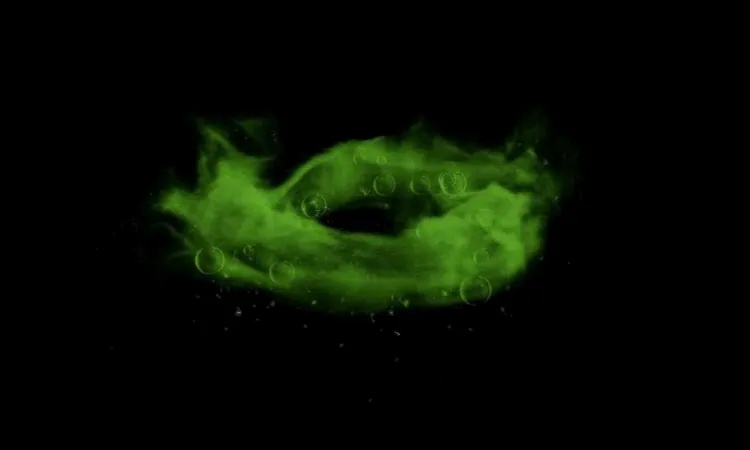 AN绿色攻击特效，绿色旋转烟雾