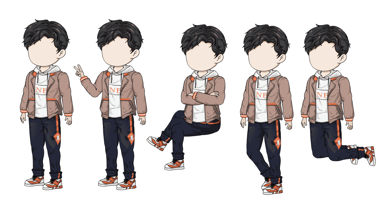 AN都市人物带万能动作，男人物339