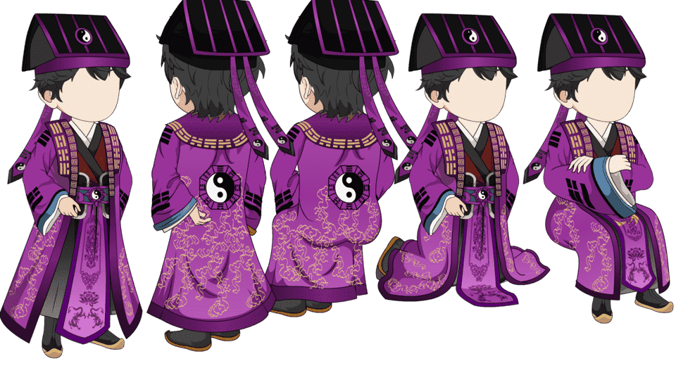 AN人物带万能动作，道士(2)