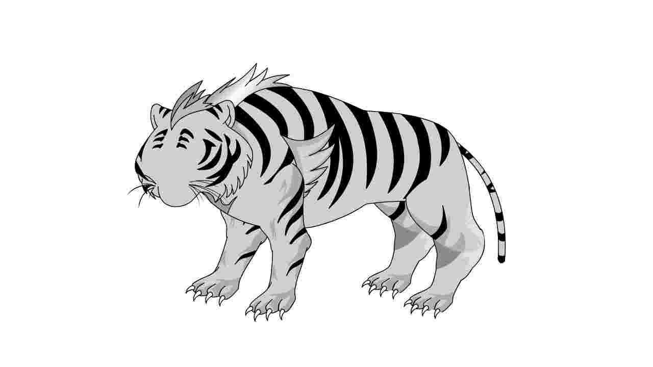 AN格式动物异兽，老虎