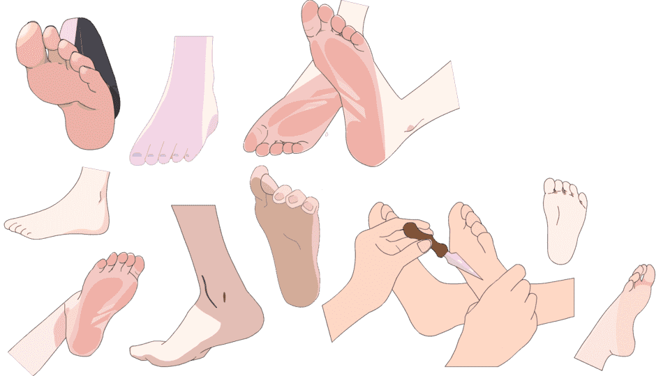 AN格式手型，玉足-脚