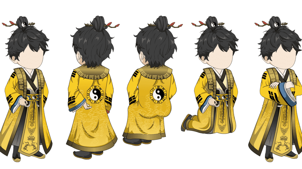 AN人物带万能动作，道士(1)