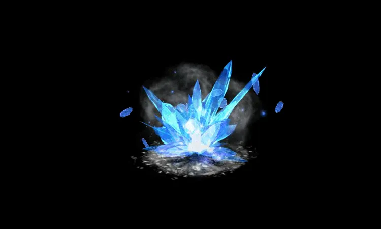 AN技能特效素材，冰刺被击