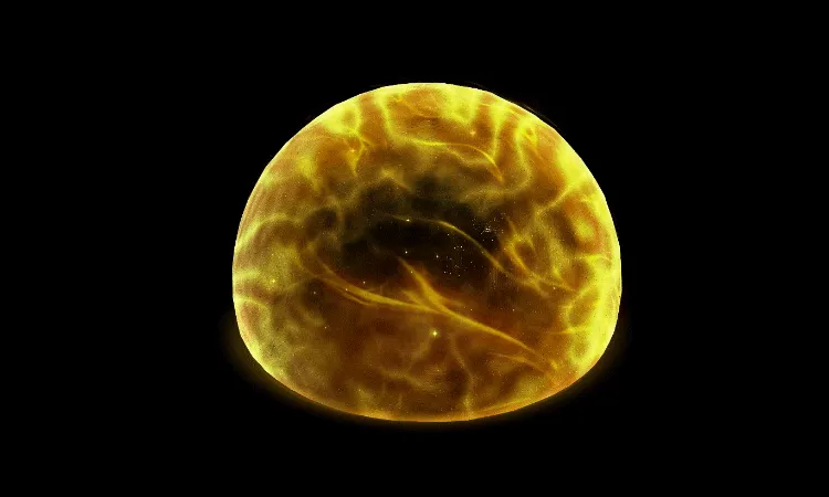 AN防御特效素材，【护盾】半球金色防御