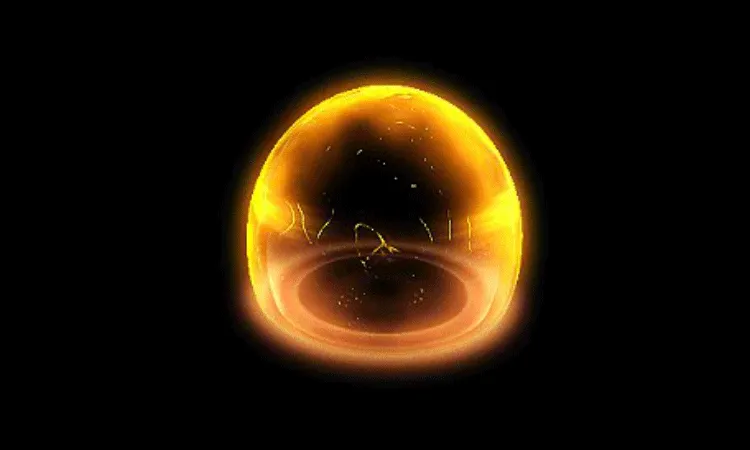 AN防御特效素材，【护盾】金色防御球