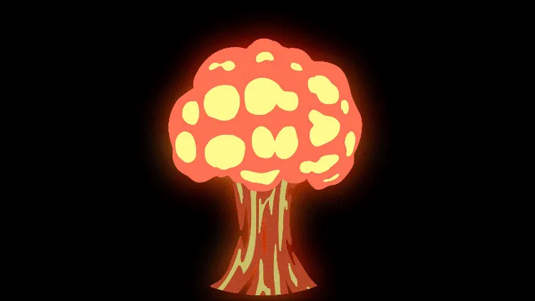 AN全屏特效素材，【爆炸】爆炸蘑菇云