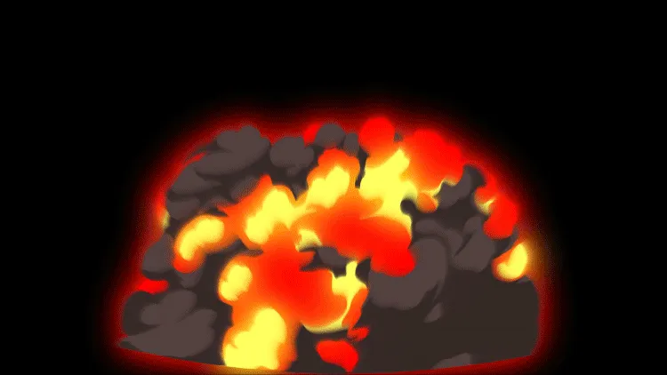 AN全屏特效素材，【火系】火球爆炸