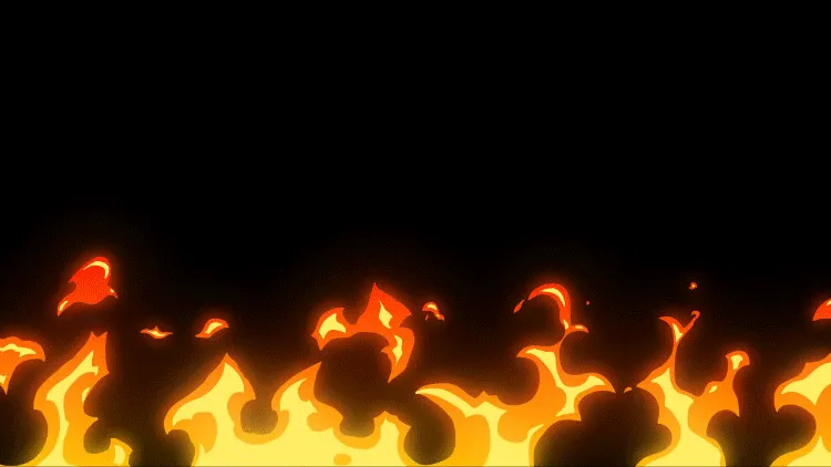 AN全屏特效素材，【火系】火焰燃烧01