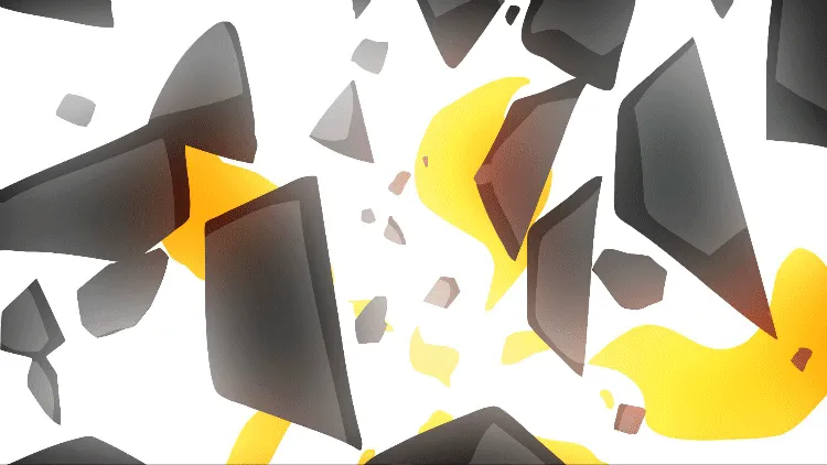 AN全屏特效素材，【土系】碎屏飞石01