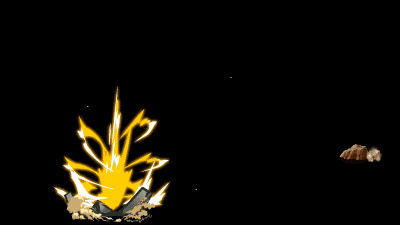 AN格式素材，爆裂石头地面碎石凸起