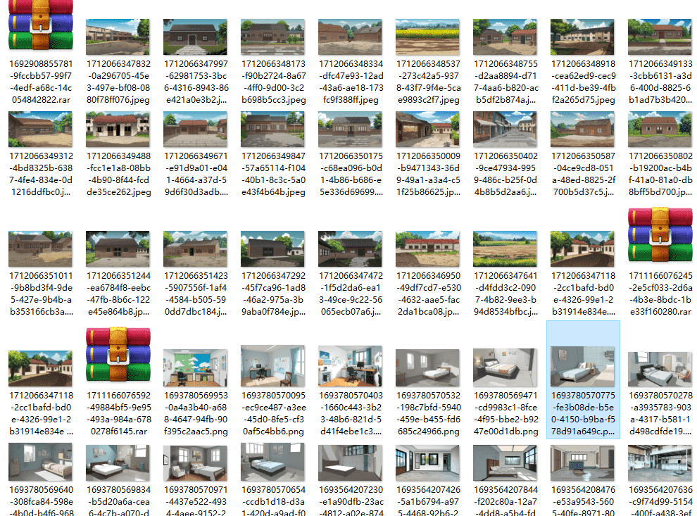 AN格式乡村场景 8090怀旧场景