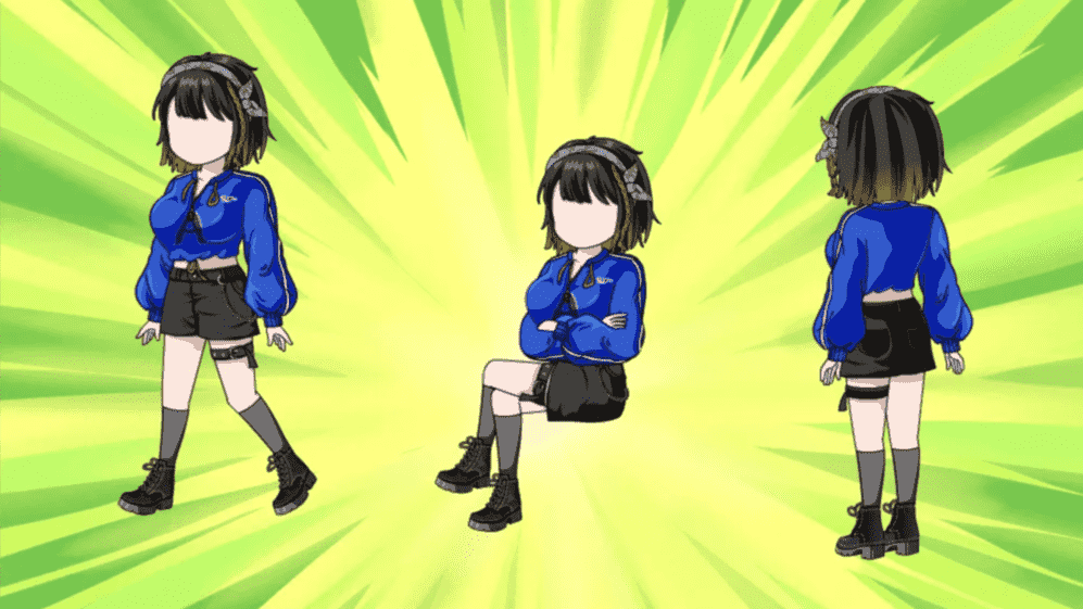 AN都市人物 正背面短发可爱型