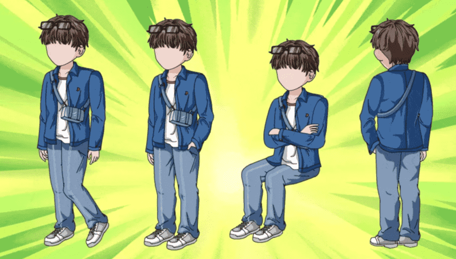 AN都市人物 正背面都市男休闲装