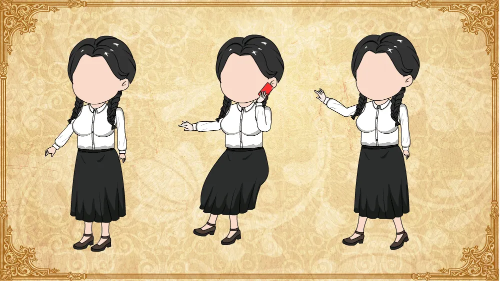 AN都市人物 黑裙女孩